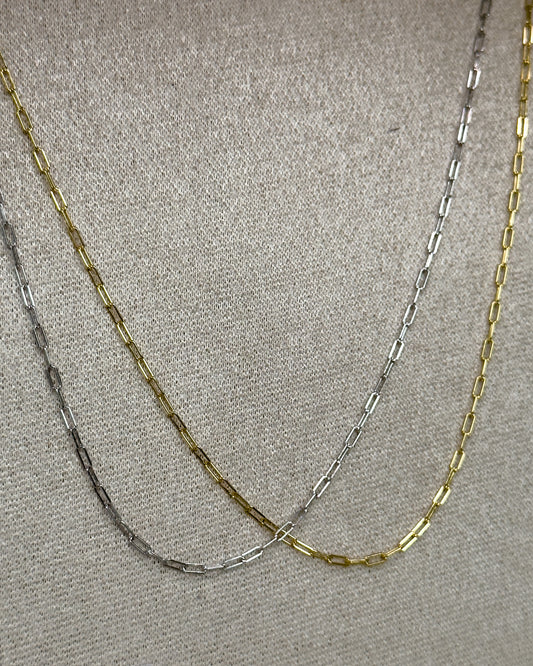 Clipt small link chain necklace
