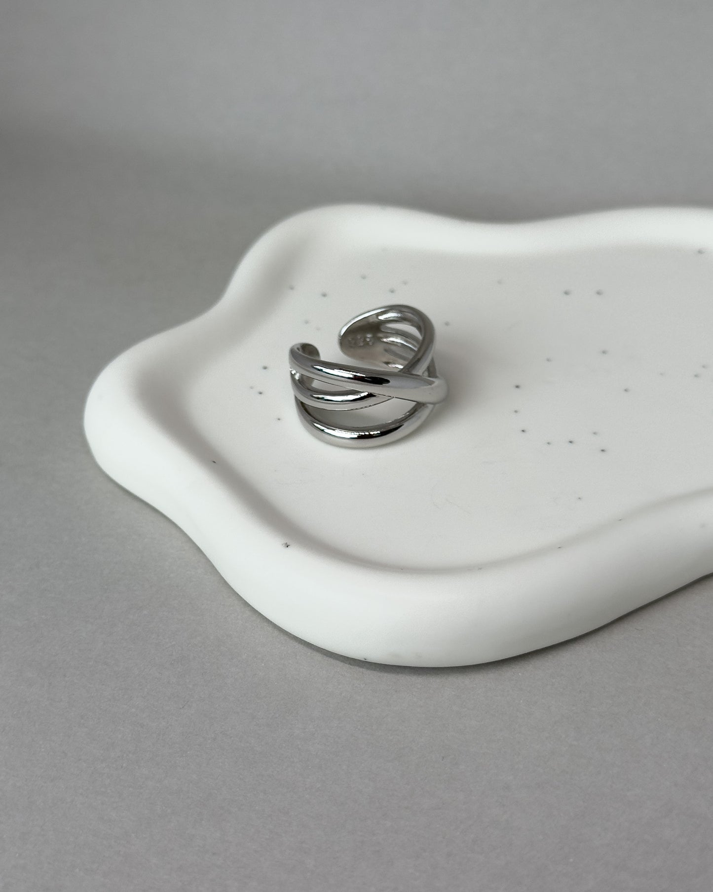 Three Tier Solid Sterling Silver Ring