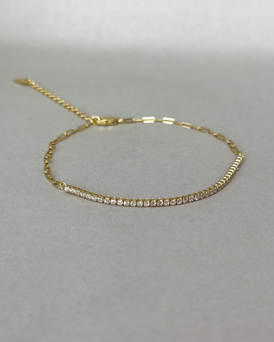 Serena 14K Gold Chain Tennis Bracelet