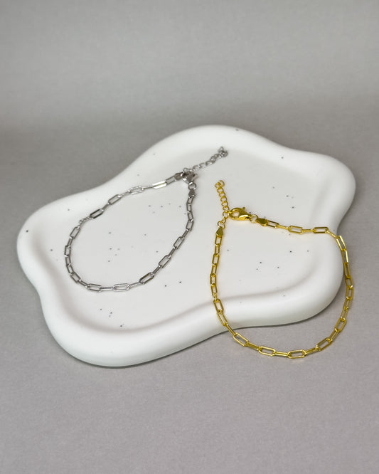Clipt small link chain bracelet