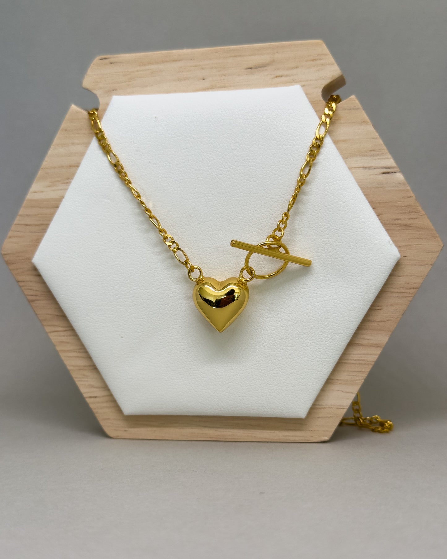 Heart-lock 18K Gold Front-closure Necklace