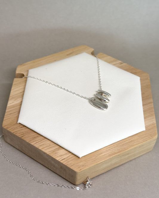 Silver Stack Three pendant Necklace