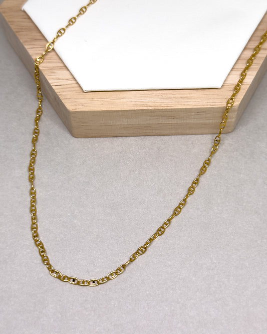 Rhombus 18K Gold Chain Link Necklace