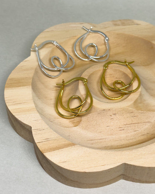 Tulip Knotted Hoop Earrings