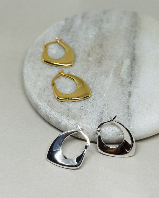 Lara Thick Irregular Hoop Earrings