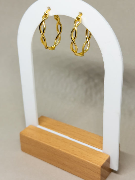 Aurum Twisted Gold Hoop earrings