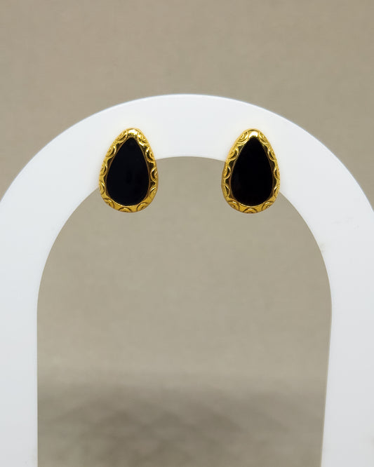 Jazmin Black Onyx Stud Earrings