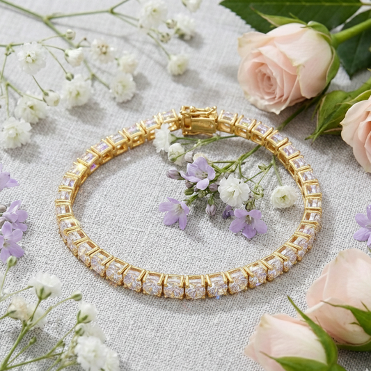 Sterling Silver Moissanite Tennis Bracelet