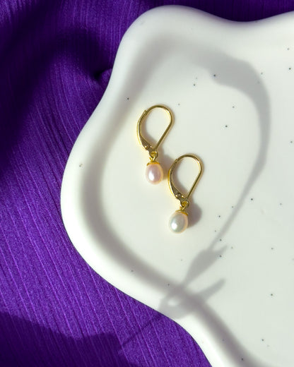 Mermaid Whisper 14k Gold Pearl drop earrings