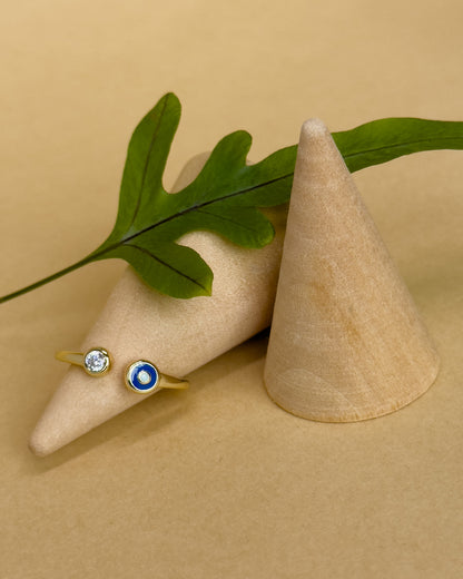 Nazaré 14K Gold Open Zircon ring