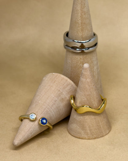 Nazaré 14K Gold Open Zircon ring