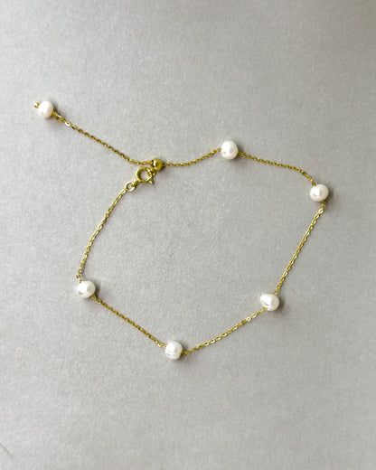 Mermaid whisper 14k Gold Pearl bracelet