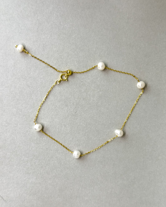 Mermaid whisper 14k Gold Pearl bracelet