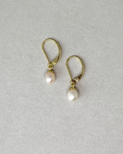 Mermaid Whisper 14k Gold Pearl drop earrings