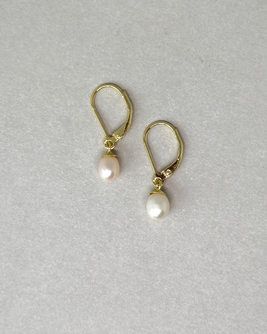 Mermaid Whisper 14k Gold Pearl drop earrings