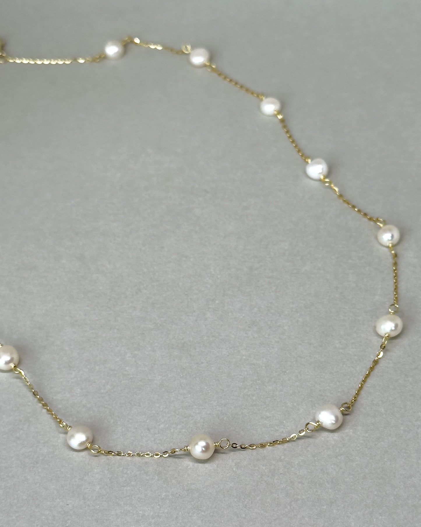 Mermaid Whisper 14k Gold Pearl necklace