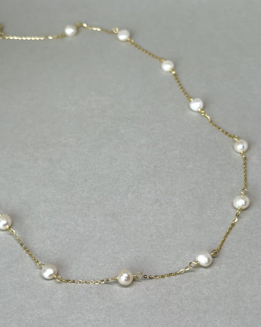 Mermaid Whisper 14k Gold Pearl necklace