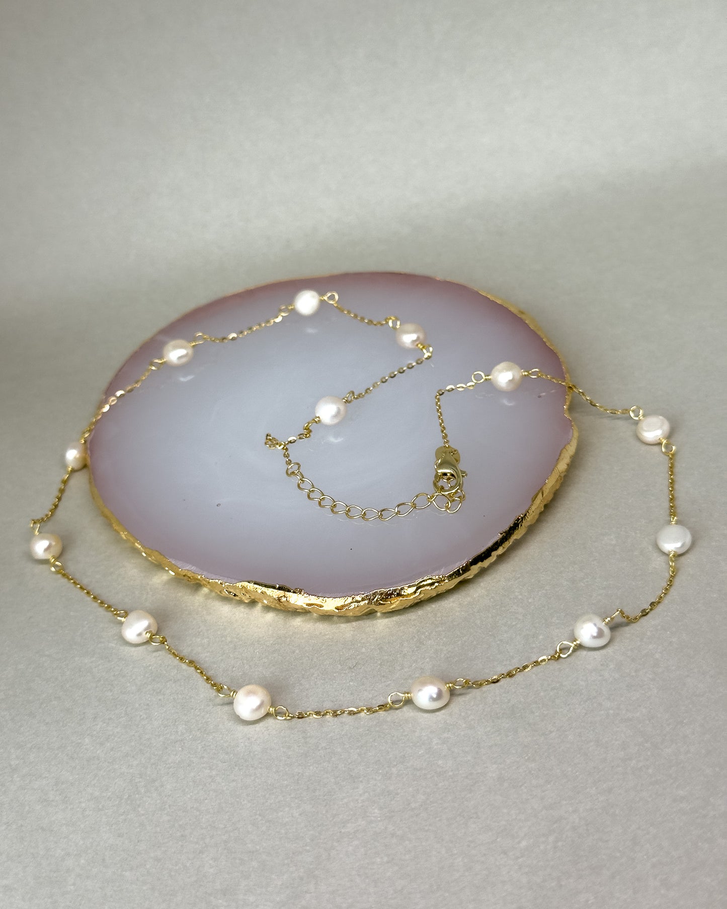 Mermaid Whisper 14k Gold Pearl necklace