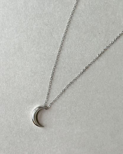 14K Gold Crescent Necklace