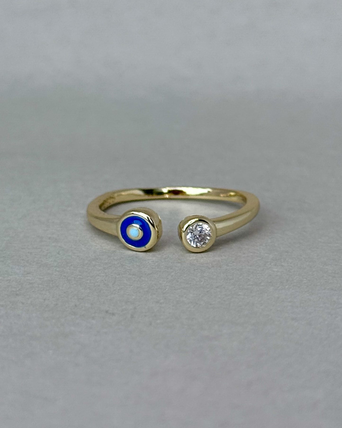 Nazaré 14K Gold Open Zircon ring