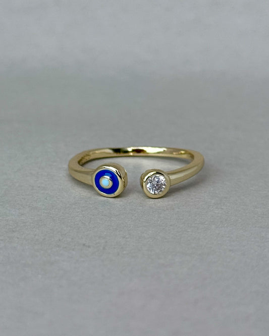 Nazaré 14K Gold Open Zircon ring