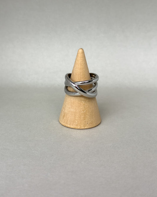 Three Tier Solid Sterling Silver Ring