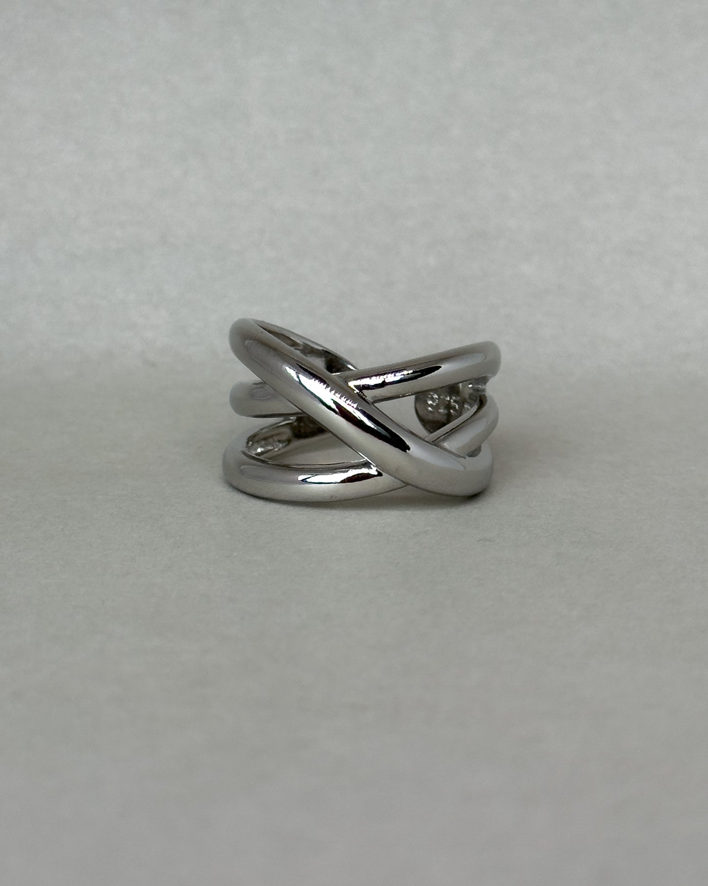 Three Tier Solid Sterling Silver Ring