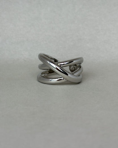 Three Tier Solid Sterling Silver Ring