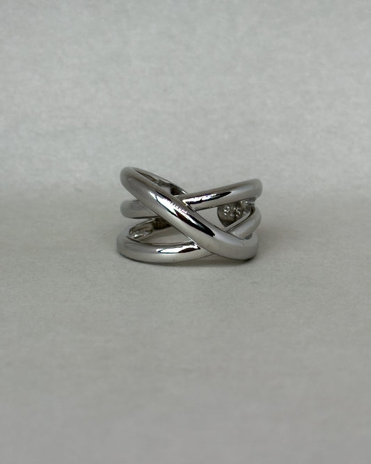 Three Tier Solid Sterling Silver Ring