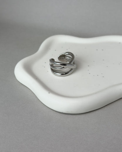 Three Tier Solid Sterling Silver Ring