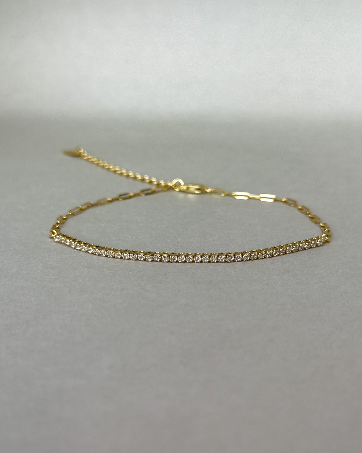Serena 14K Gold Chain Tennis Bracelet