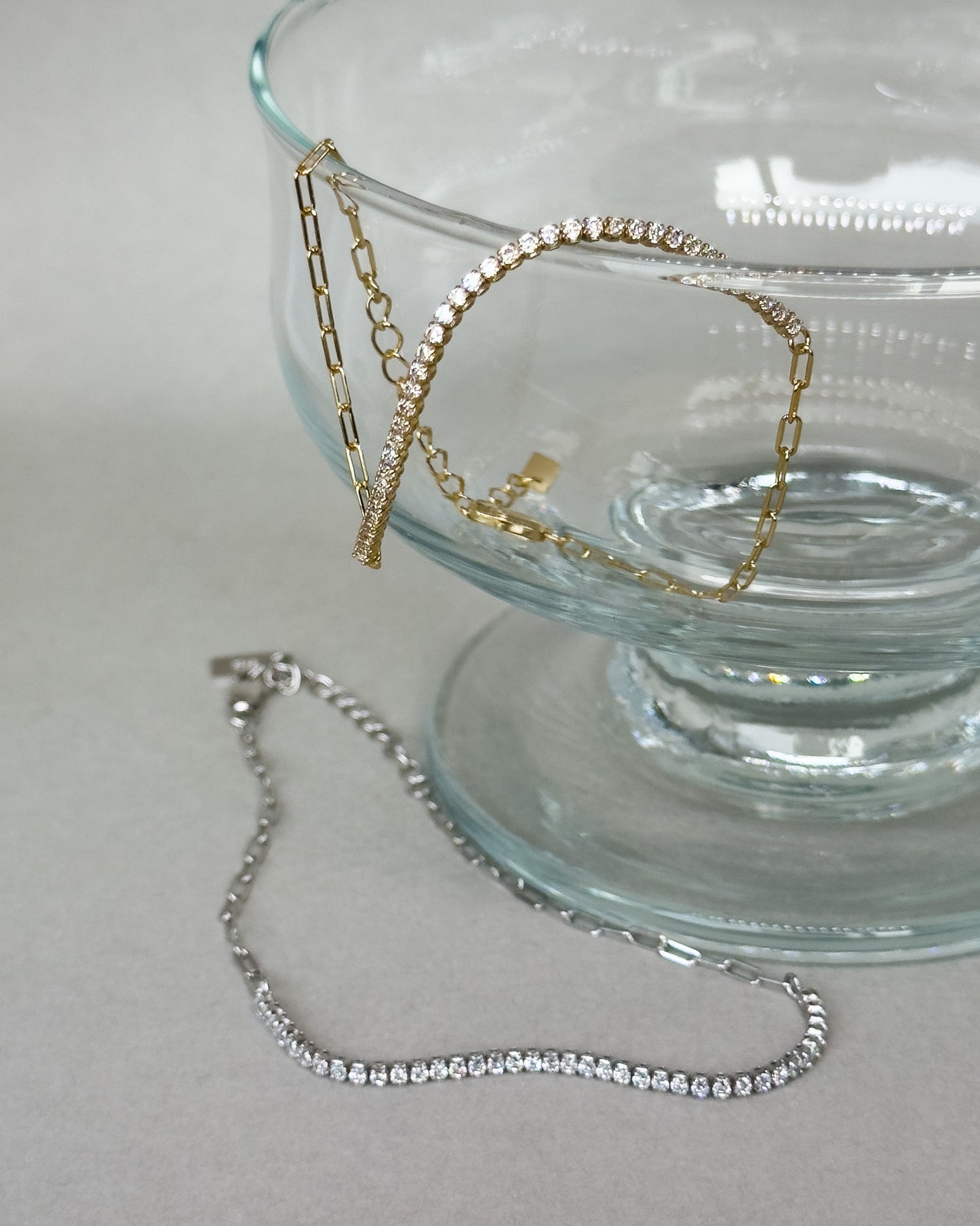 Serena 14K Gold Chain Tennis Bracelet