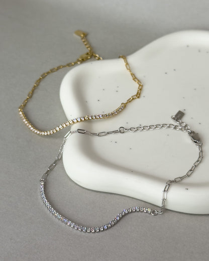 Serena 14K Gold Chain Tennis Bracelet