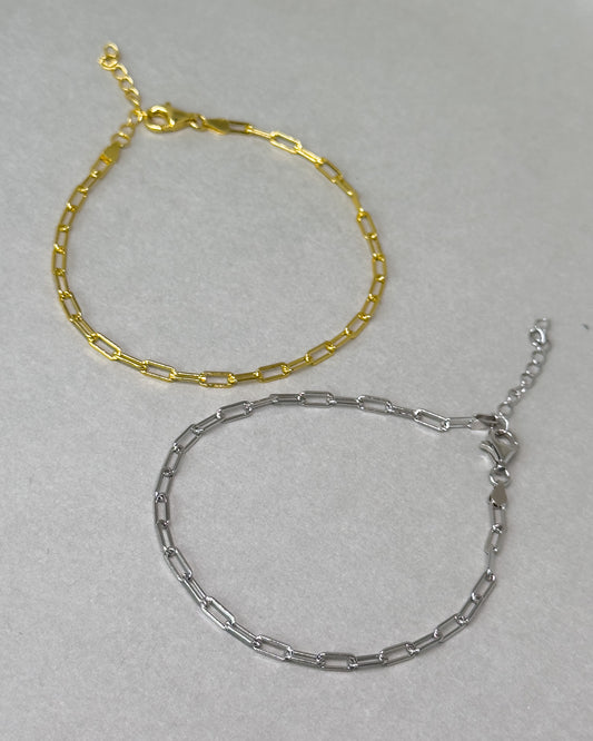 Clipt small link chain bracelet