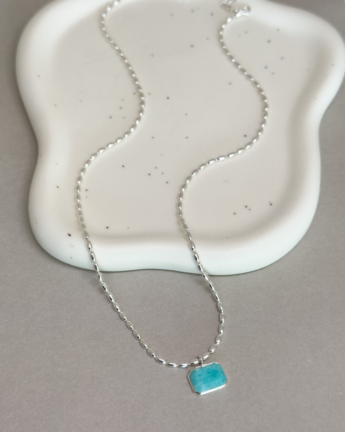 Amazonite Solid Sterling Silver Necklace