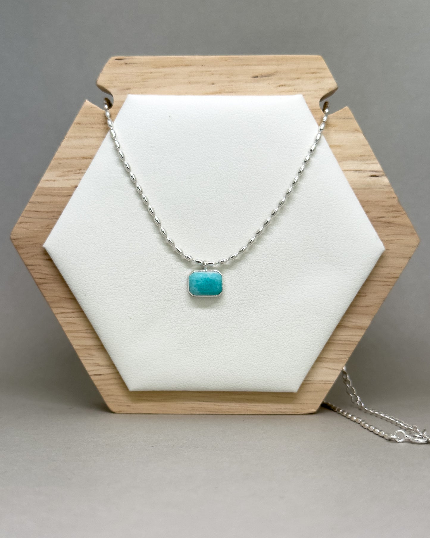 Amazonite Solid Sterling Silver Necklace