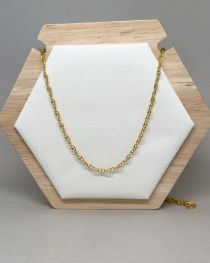 Rhombus 18K Gold Chain Link Necklace