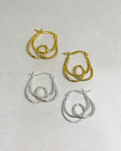 Tulip Knotted Hoop Earrings