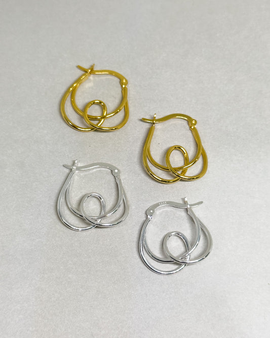 Tulip Knotted Hoop Earrings