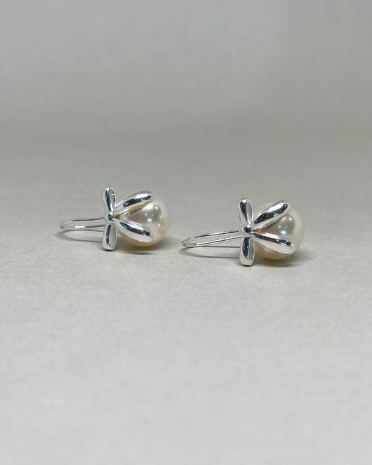 Ariel Bowknot Silver Earrings