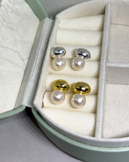Jane Pearl Drop Stud Earrings