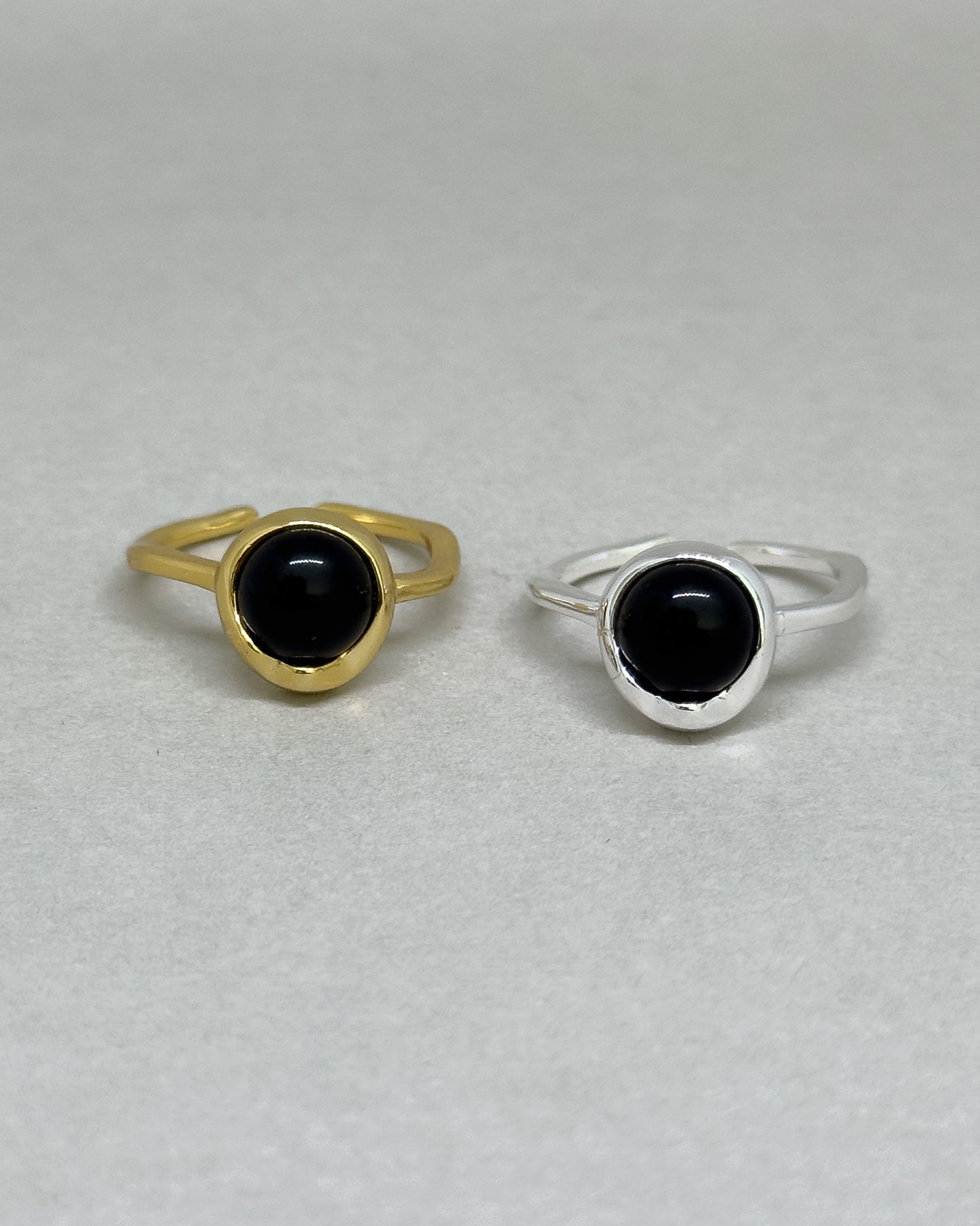 Eclipse Black Agate Ring