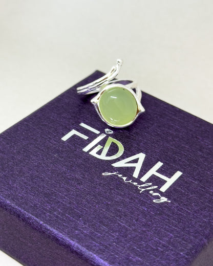 Sage Bloom Green Agate Ring