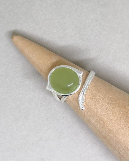 Sage Bloom Green Agate Ring