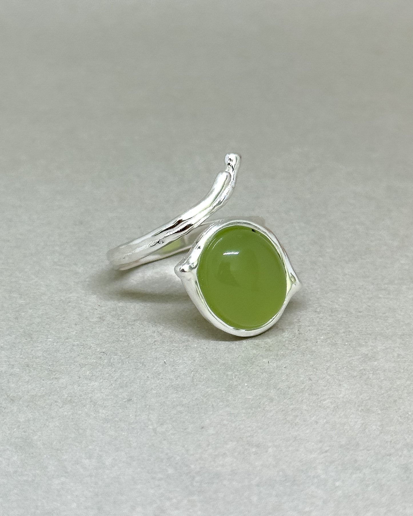 Sage Bloom Green Agate Ring