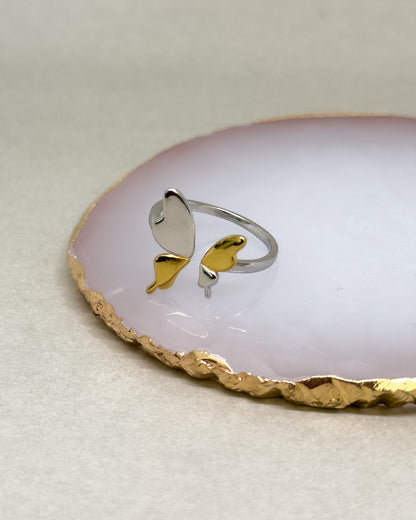 Lyria Two-tone Open Butterfly Ring