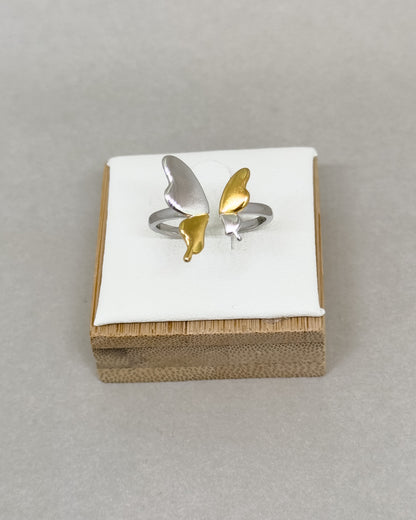 Lyria Two-tone Open Butterfly Ring