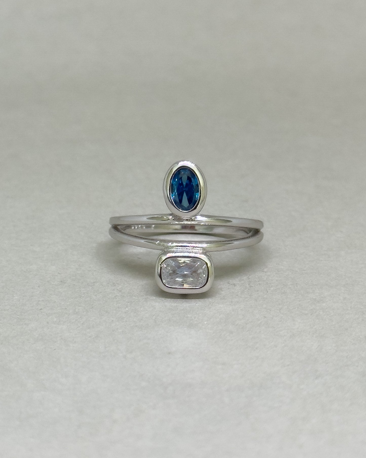 Winter-Halo Rhodium Plated Zircon Ring