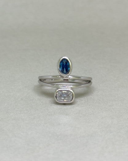 Winter-Halo Rhodium Plated Zircon Ring