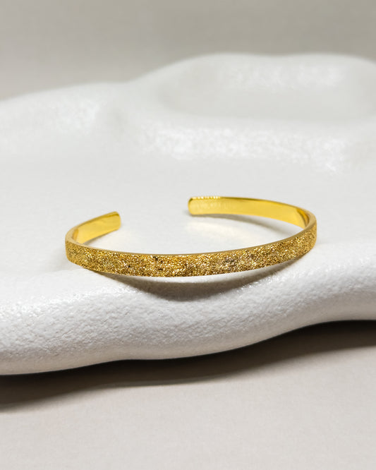 Bruna Gold Textured Bangle